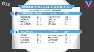 Kent Cricket League  Premier 2nd XI  Tunbridge Wells CC v Bexley CC [upl. by Ethelda]