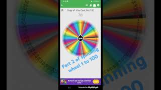 Part 2 of spinning wheel 1 to 100 dovidooo spinning gaming [upl. by Trygve700]