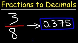 How To Convert Fractions to Decimals [upl. by Eisdnil]