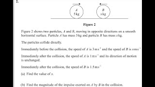 Mechanics M1 January 2024 Question 2 IAL WME 0101 Pearson Edexcel Explained Momentum and Impulse [upl. by Mafalda]