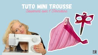 Coudre une Trousse juste avec 1 fermeture  Tuto Couture DIY [upl. by Bohi]