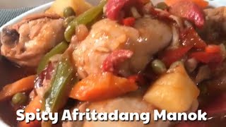 Spicy Afritadang Manok  Simple Recipe  Elbeis TV [upl. by Namor906]