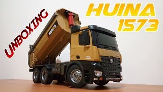 HuiNa 1573 RC Dump Truck  Unboxing [upl. by Adnamal866]