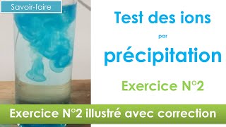 Tests des ions par précipitation exercice N°2 en 2🧪 Chimie collège et lycée niveau 3ème et [upl. by Emina]