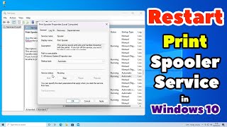 How to Restart Print Spooler Service in Windows 10 PC or Laptop [upl. by Ilka]