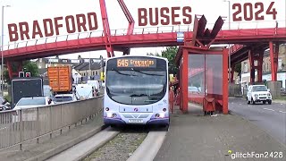 Buses in Bradford and Guided Busway England 2024 [upl. by Arammat]