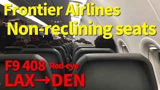 USA Flight  Frontier Airline Redeye flight from Los Angeles to Denver F9 408 LAXDEN [upl. by Cissej29]