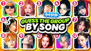 GUESS THE KPOP GROUP BY 1 SONG MULTIPLE CHOICE ✅ QUIZ KPOP GAMES 2023 [upl. by Ayanal]