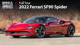 2022 Ferrari SF90 Spider Full Tour  Bring a Trailer [upl. by Hoisch]