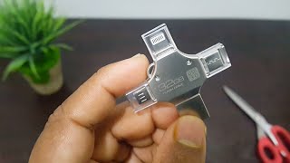 Best device for Data Transmission  4 in 1 design Usb Drive  Happy News for iphone users  Unboxing [upl. by Aaberg]