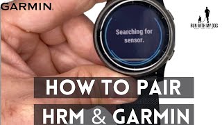 How to pair Heart Rate Monitor to a Garmin watch [upl. by Enalahs]