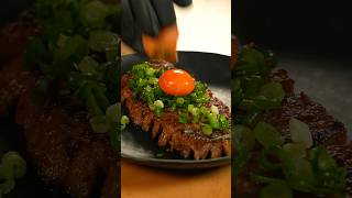 Wagyu steak with doubanjiang miso sauce🍖 food [upl. by Ariat]