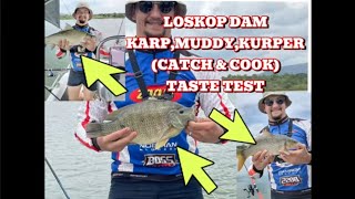 LOSKOP DAM FISHING 🎣 KARPMUDDYKURPER TASTE TEST CATCH amp COOK [upl. by Naiviv871]