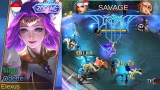 Odette Zodiac Skin Virgo Gameplay Glorious amp Pretty Better Than Epic  Mobile Legends [upl. by Patrizia]