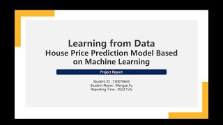 House Price Prediction Model Based on Machine Learning [upl. by Zalea]