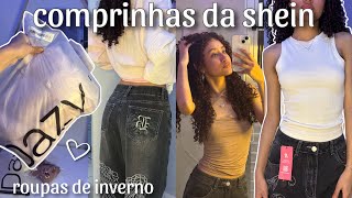 ABRINDO COMPRINHAS DA SHEIN  roupas de inverno moletom calça top⭐️ [upl. by Ytissac]