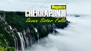 Seven Sister Falls  Cherrapunji Megalaya [upl. by Eirffej]