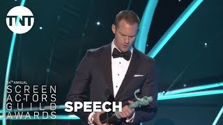 Alexander Skarsgard Acceptance Speech  24th Annual SAG Awards  TNT [upl. by Garbers499]