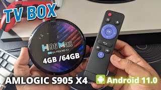 UNBOXING E TESTE TV BOX H96 MAX X4 AMLOGIC S905 X4  4GB64GB Melhor Custo Benefício [upl. by Acinna71]