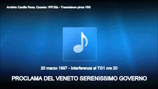 Serenissimi interferenza al Tg1 Rai ore 20 del 2031997  Registrazione audio [upl. by Drarehs]