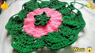 Wow 🥰 Easy and Beautiful Thalposh Crochet  how to crochet big thalposh easy  New crosia design [upl. by Rafaellle]