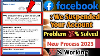 facebook suspended my account for 180 days  how to recover suspended facebook profile facebook [upl. by Ellerrehs513]