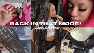 Vlog BACK IN THAT MODE  maintenance✩ nails new hair lashes  more  Yonikkaa [upl. by Scales]