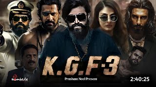 Kgf Chapter 3 Full Movie Hindi Dubbed South 2024 Update  Yash New Movie  Rana D  Latest Movie [upl. by Staffan]