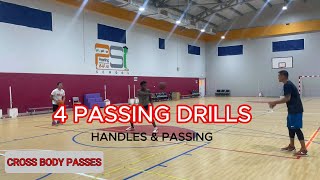 4 PASSING DRILLS  HANDLES amp PASSING  athlete basketball skillstraining basketballtraining [upl. by Ydnelg]