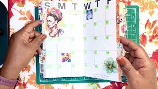 Frida Kahlo Themed TN Yearly Month At A Glance Calendar System [upl. by Asek]