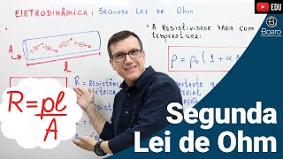 SEGUNDA LEI DE OHM  ELETRODINÂMICA  AULA 7  Professor Boaro [upl. by Eaneg61]