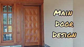 Wooden Front Door Design [upl. by Aerdnael]