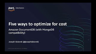 Five Ways to Optimize For Cost with Amazon DocumentDB with MongoDB Compatibility [upl. by Biagi298]