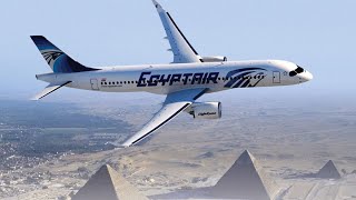 Egyptair Amazing Landing at Cairo Airport coming from JFK NYC هبوط رائع بمطار القاهر مصر للطيران [upl. by Linkoski64]