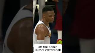 Off the bench Russel Westbrook nba sports shorts basketballhighlights [upl. by Alphonso90]