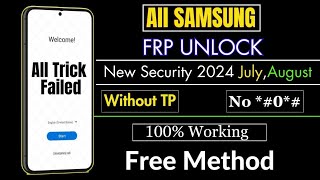 Samsung Frp Bypass 2024Android 1314 New Security 2024 JulyAugust100 Working Solution [upl. by Alaehs]