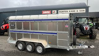 Indespension 14x6 livestock trailer with decks walkaround [upl. by Avraham]