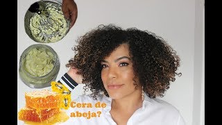 CREMA CASERA PARA PEINAR LOS RIZOS DE CERA DE ABEJAS Y CANNABIS [upl. by Arua]