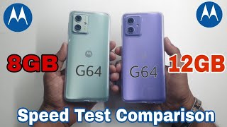 Moto G64 8GB RAM vs 12GB RAM Speed Test Comparison [upl. by Analak]