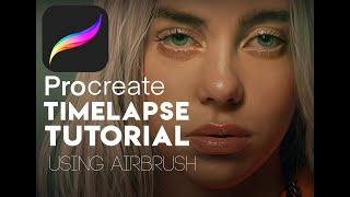 How i Paint Realistic Portrait in iPad Procreate using Soft Airbrush [upl. by Otrebron217]