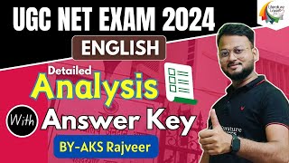 UGC NET English Answer Key 2024  AKSRajveer Sir  Literature Lovers [upl. by Fidel76]