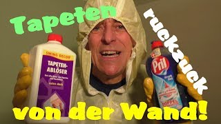 Tapeten leicht entfernen ohne Tapetenablöser oder Spüli foryou live trending viral fyp funny [upl. by Nah972]