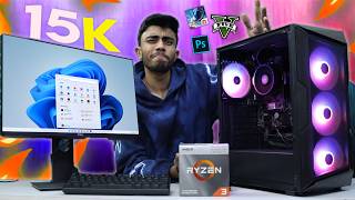 15000 Rs Super AMD PC Build⚡Best for Gaming amp Editing 🪛Live Test Perfect for Students [upl. by Cung]