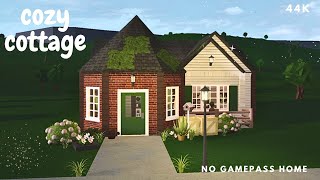 𐙚˙⋆˚ ᡣ𐭩one story no gamepass cozy cottage speedbuild  44k  bloxburg [upl. by Erline232]