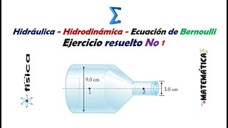 Ecuación de Bernoulli  Ejercicio resuelto No 1  Hidrodinámica  Hidráulica [upl. by Eimareg347]