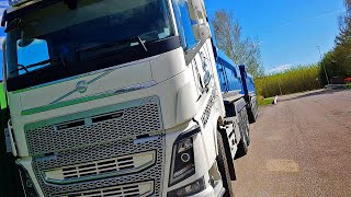 Volvo FH16 750 8x4 Dump Truck pulling a 3 axle dump trailer [upl. by Dnomed]