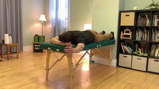 Spine Strong Physical Therapy amp Scoliosis Rehabilitation Prone Low Trap Raise [upl. by Lejna]