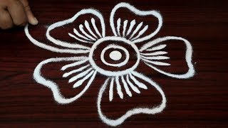 latest simple free hand rangoli designs  easy kolam with out dots  muggulu designs  rangavalli [upl. by Eisenstark152]