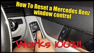 How to reset MercedesBenz Window fault Quick and Easy [upl. by Ecneps92]