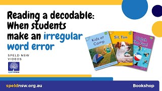 When a student makes an irregular word error SPELD NSW Reading Decodable Books Series [upl. by Newol]